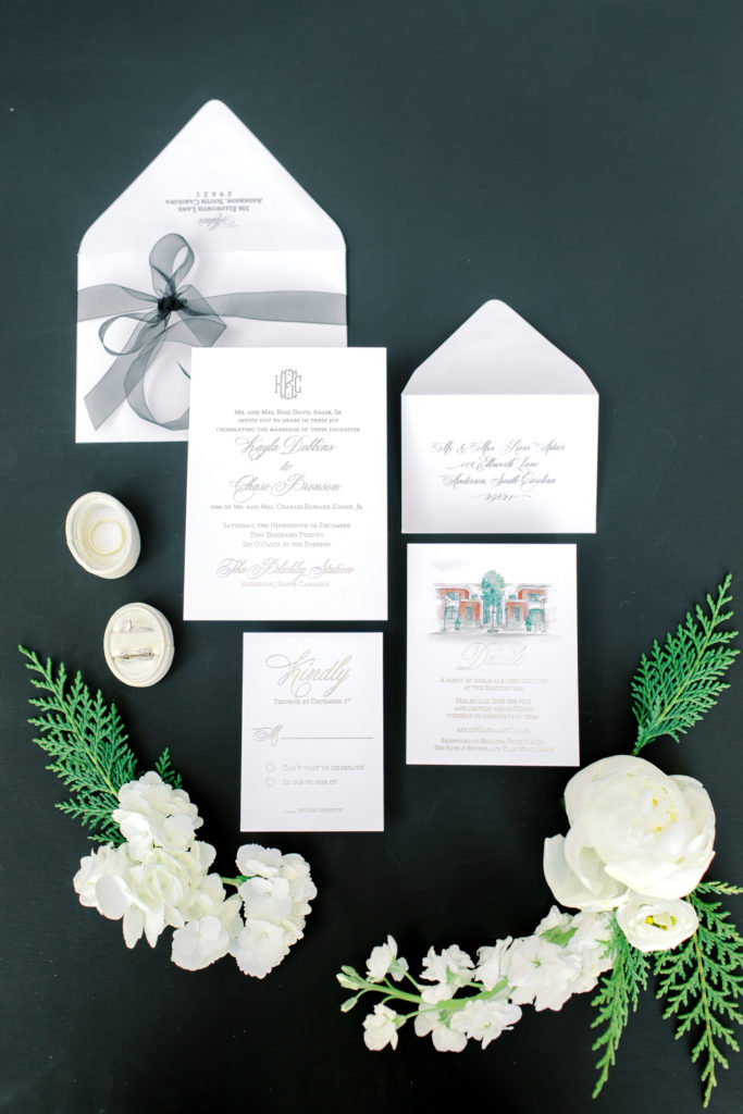 black and white flat lay | Photo by Mary Catherine Echols