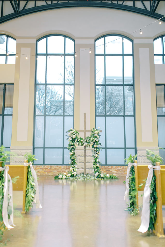 ceremony space at the bleckley station in anderson sc | Photo by Mary Catherine Echols