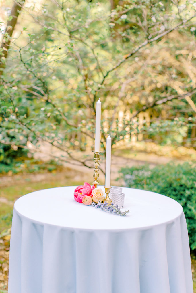 summer elopement drink table in south carolina | photo by mary catherine echols