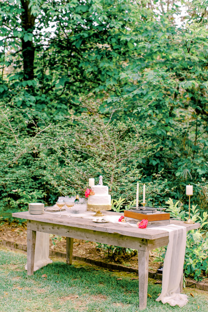 whole cake table shot at wavering place | photo by mary catherine echols