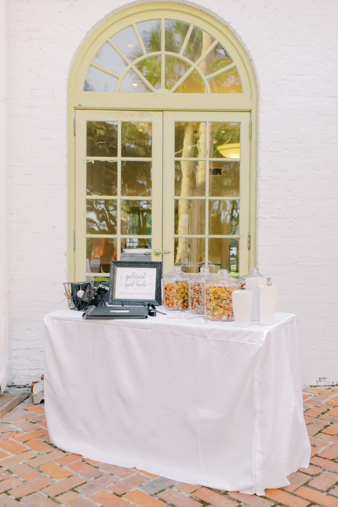 snack bar at cocktail hour at the ribault club | photo by Mary Catherine Echols, a Jacksonville based wedding photographer