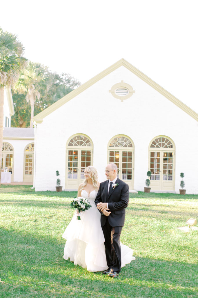 bride and dad walking down the aisle | photo by Mary Catherine Echols, a Jacksonville based photographer