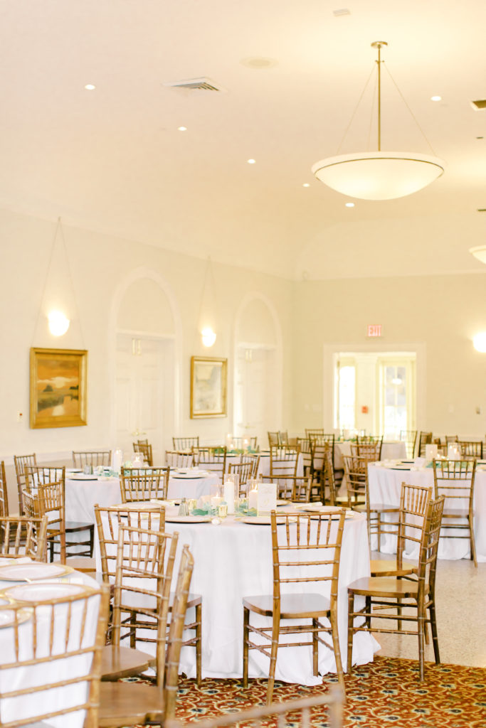 reception indoors at the ribault club | photo by Mary Catherine Echols, a Jacksonville based wedding photographer