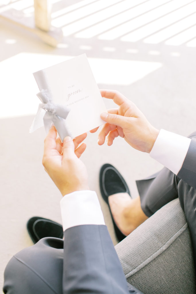 groom reading vow book