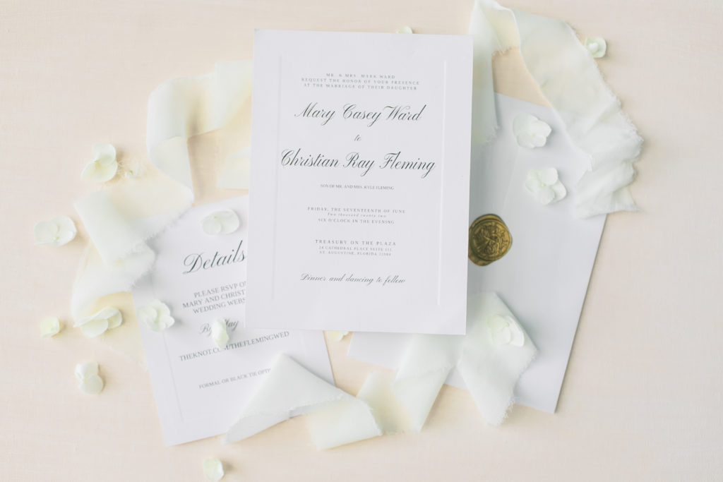 southern wedding invitation suite